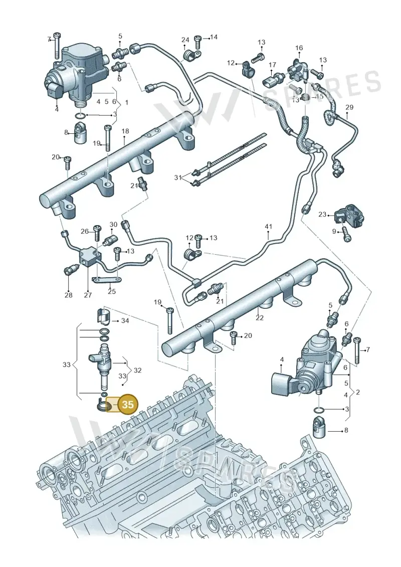 06E906189F — Audi R8 qu. 5.2 (2012-2015) diagram 752133200, position 35