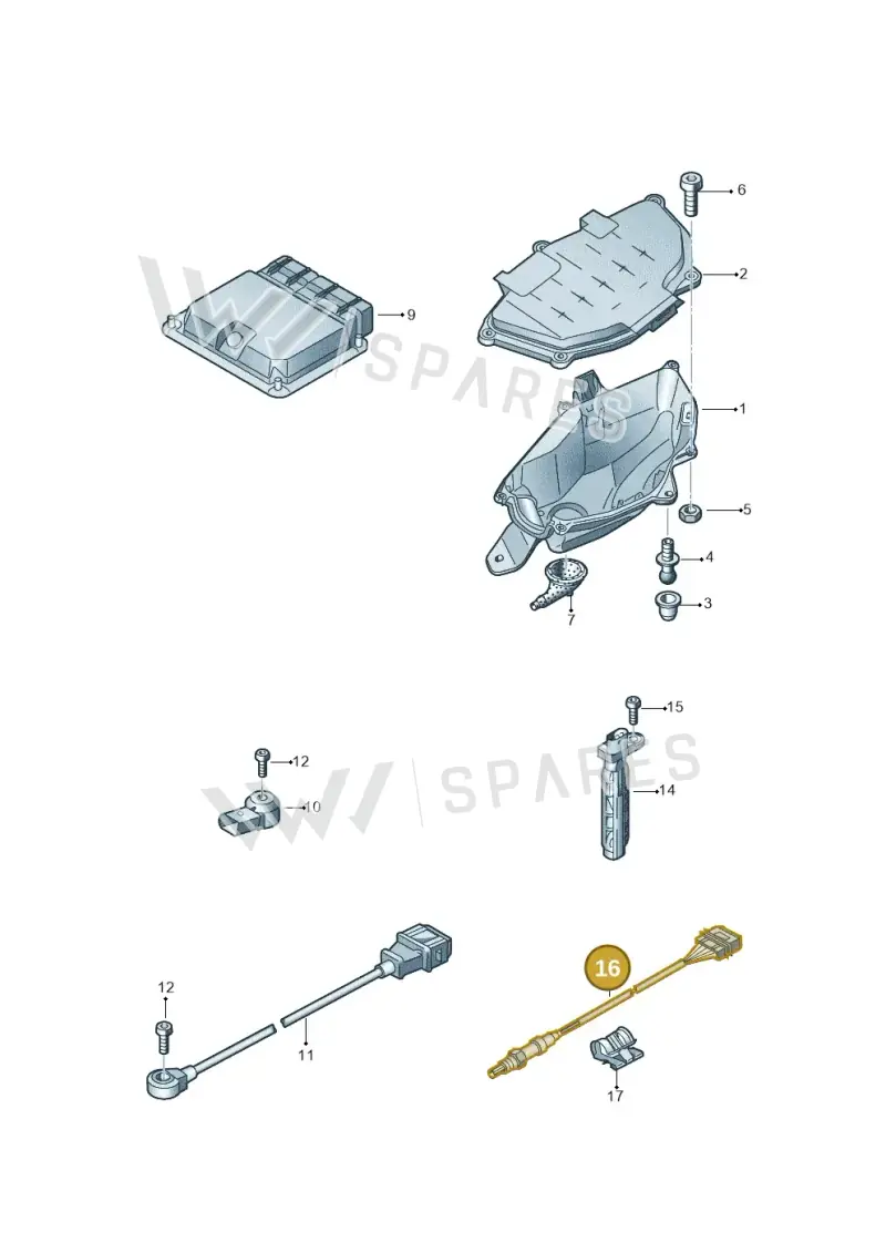 06E906265AM — Audi A7 Sportback (2014-2018) diagram 788906000, position 16