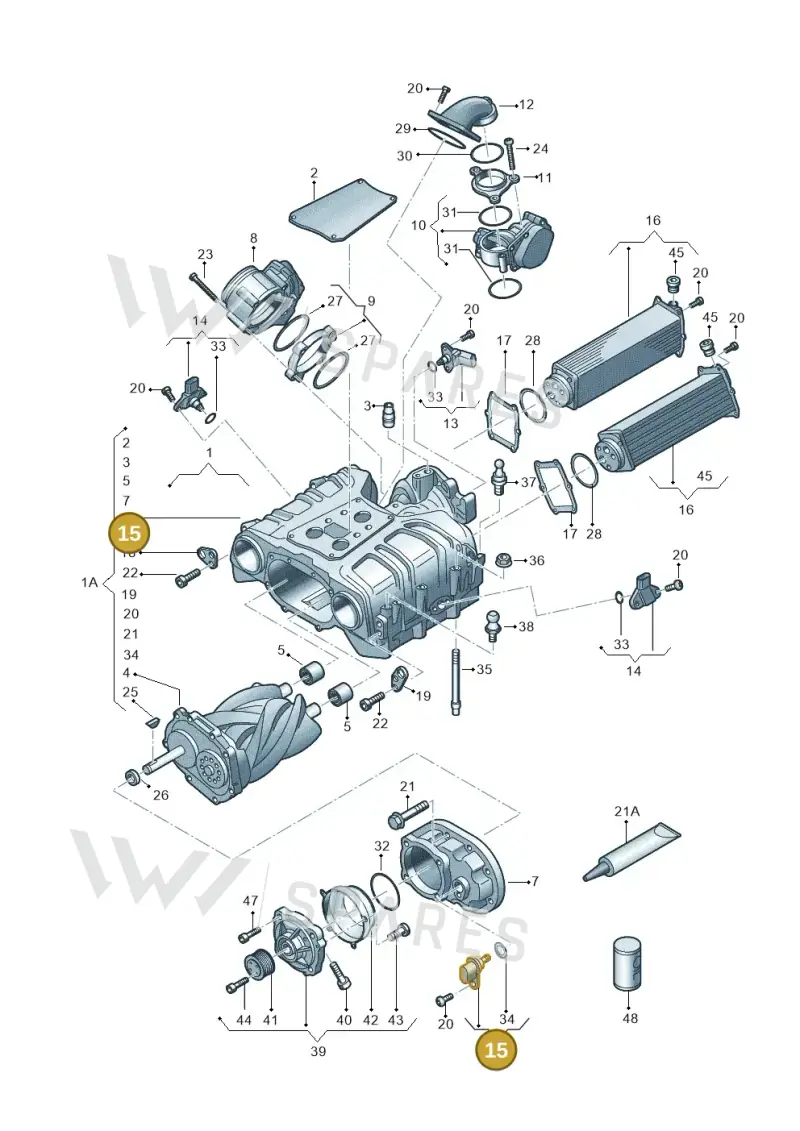 06E906401 — Audi Q7 qu. 3.0 TDI (2015-2019) diagram 771145250, position 15