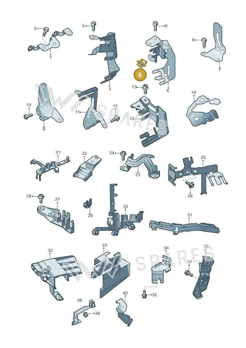 06E971739 — Audi A6 Av. qu. 3.0 (2012-2018) diagram 738971000, position 6