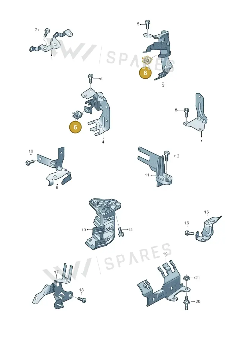 06E971739 — Audi Q7 qu. 3.0 TDI (2015-2019) diagram 859971010, position 6