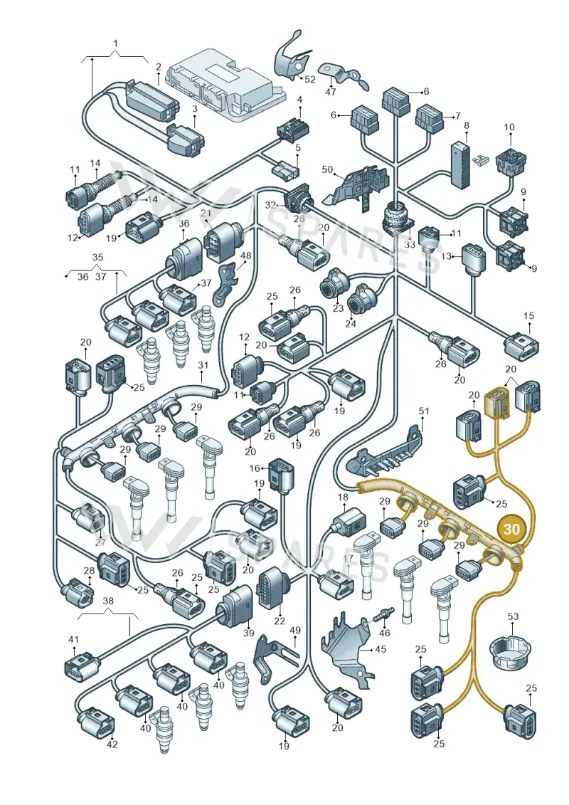 06E971821D — Audi A6 2.7 TDI (2008-2011) diagram 448971450, position 30