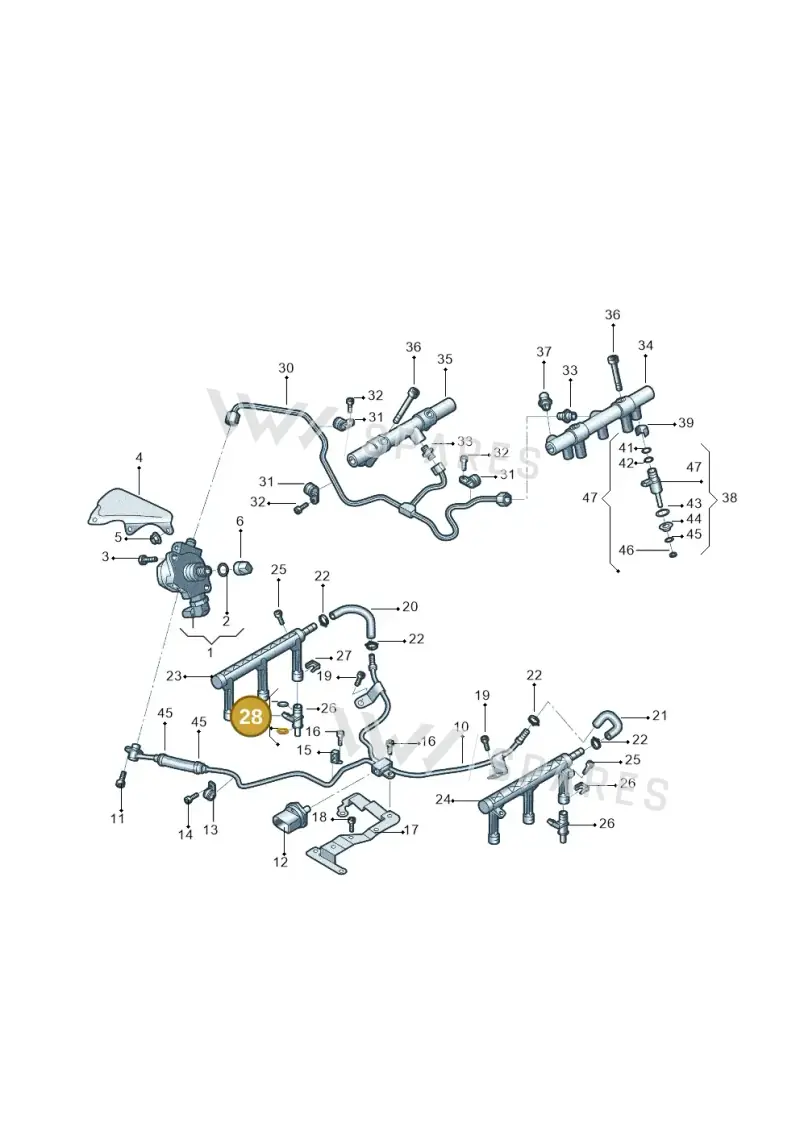 06E998906 — Audi A6 1.8 (2015-2019) diagram 887133230, position 28