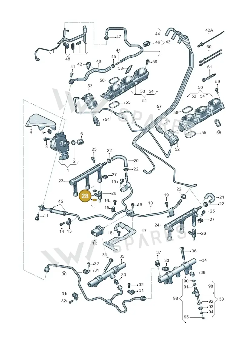 06E998906 — Audi Q7 qu. 3.0 TDI (2015-2019) diagram 771133240, position 28