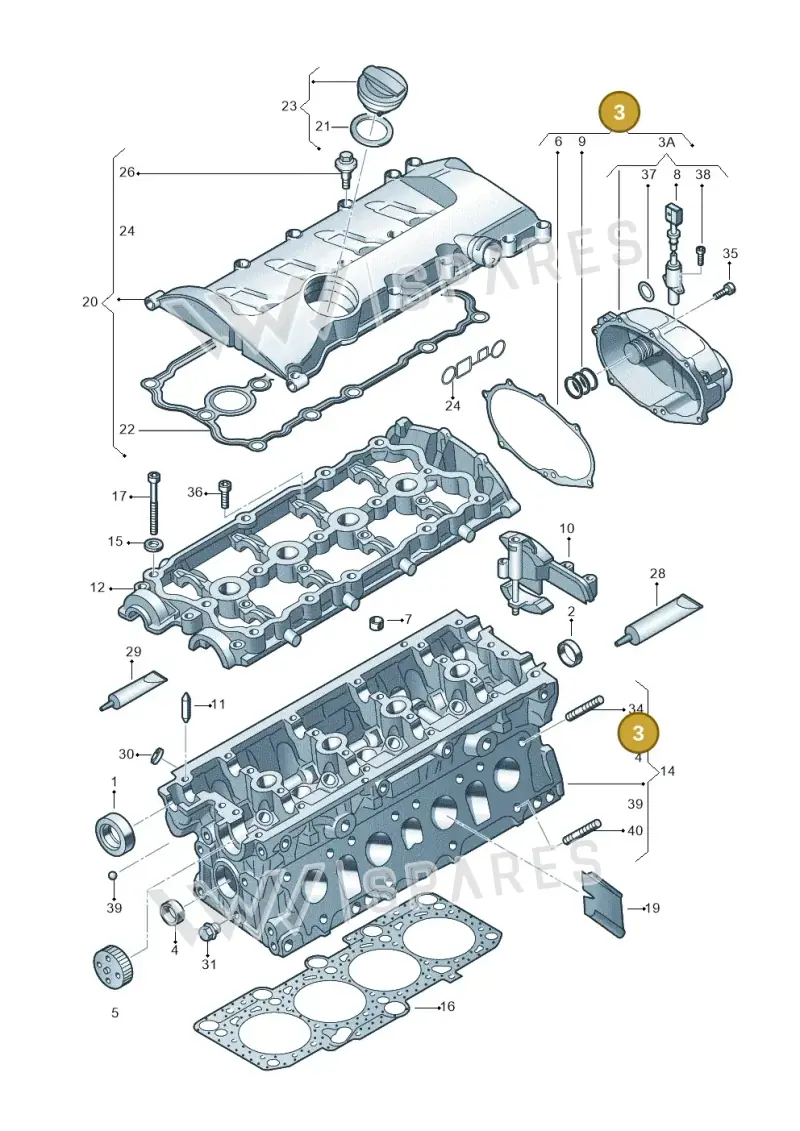 06F103107G — Audi A1 Sportback (2010-2015) diagram 412103450, position 3