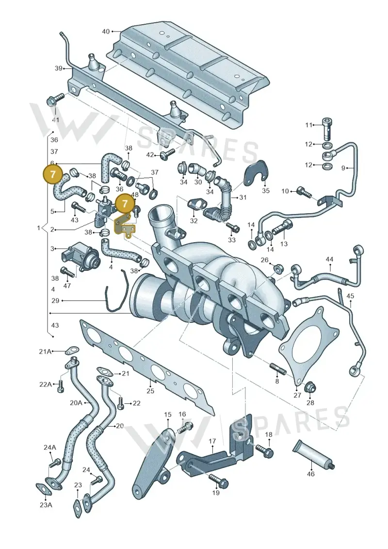 06F103943F — Audi A1 Sportback (2010-2015) diagram 412145650, position 7