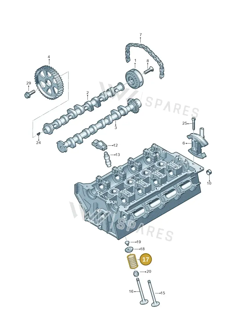 06F109623 — Audi TTS Coupe 2.0 (2010-2014) diagram 249109320, position 17