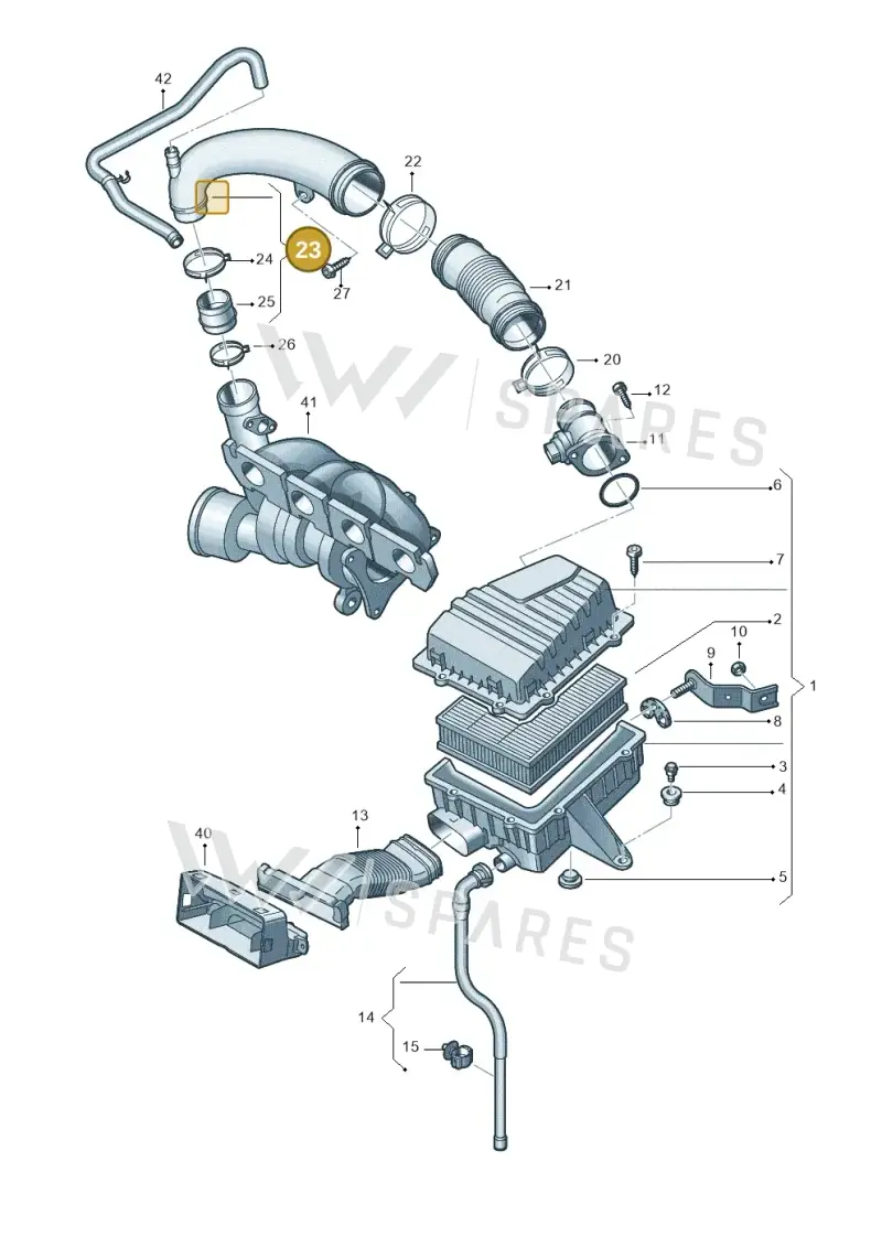 06F129654 — Audi A1 Sportback (2010-2015) diagram 708133380, position 23