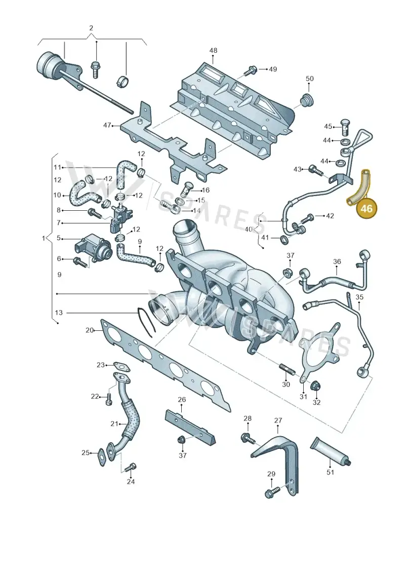 06F133833B — Audi Q3 2.0 TDI (2014-2019) diagram 645145520, position 46