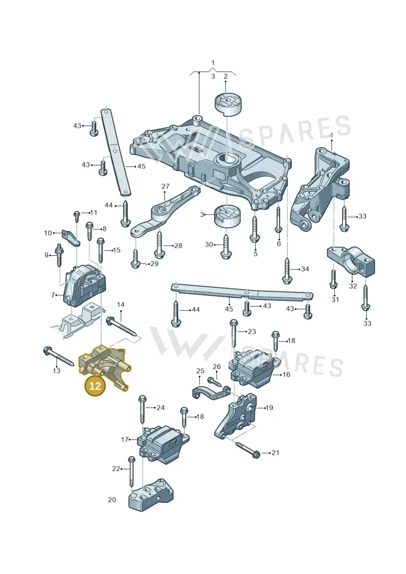 06F199207P — Audi A3/S3/quattro (2005-2007) diagram 412199000, position 12