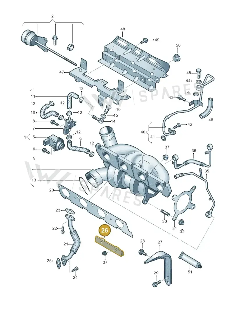 06F253709A — Audi Q3 2.0 TDI (2014-2019) diagram 645145520, position 26