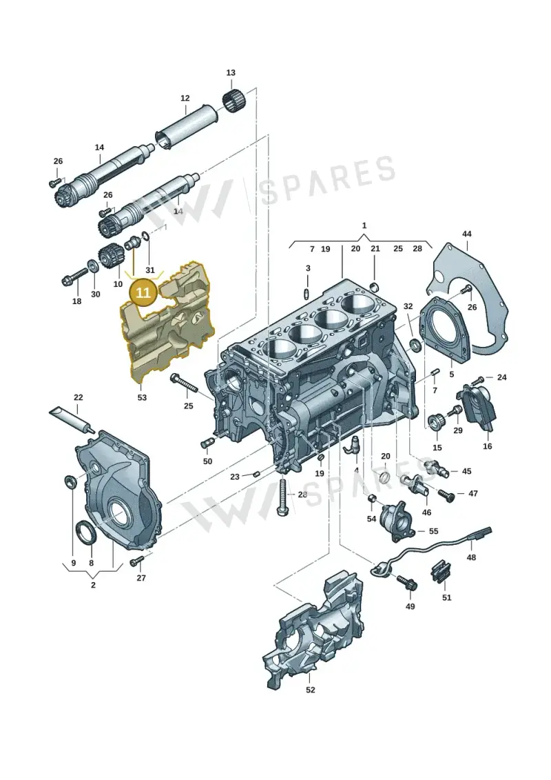06H103559B — Audi A5 Limo 2.0 (2024-) diagram 849103017, position 11