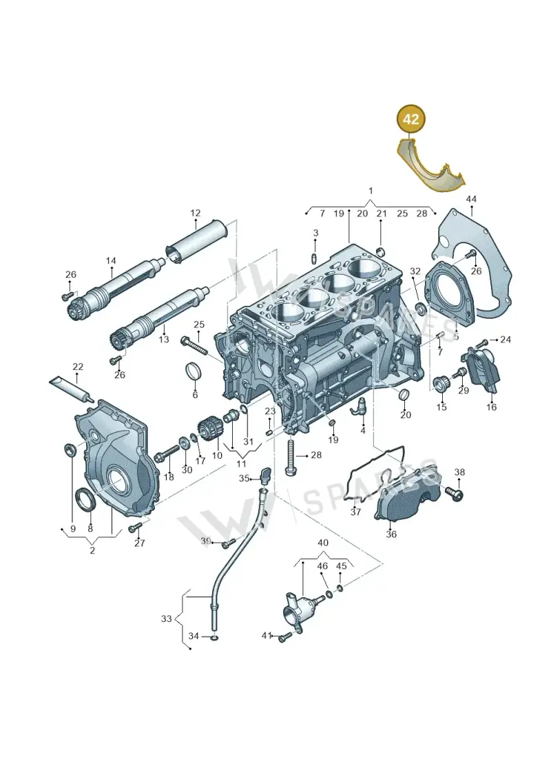 06H103565 — Audi Q5 qu. 2.0 TDI (2012-2017) diagram 724103050, position 42