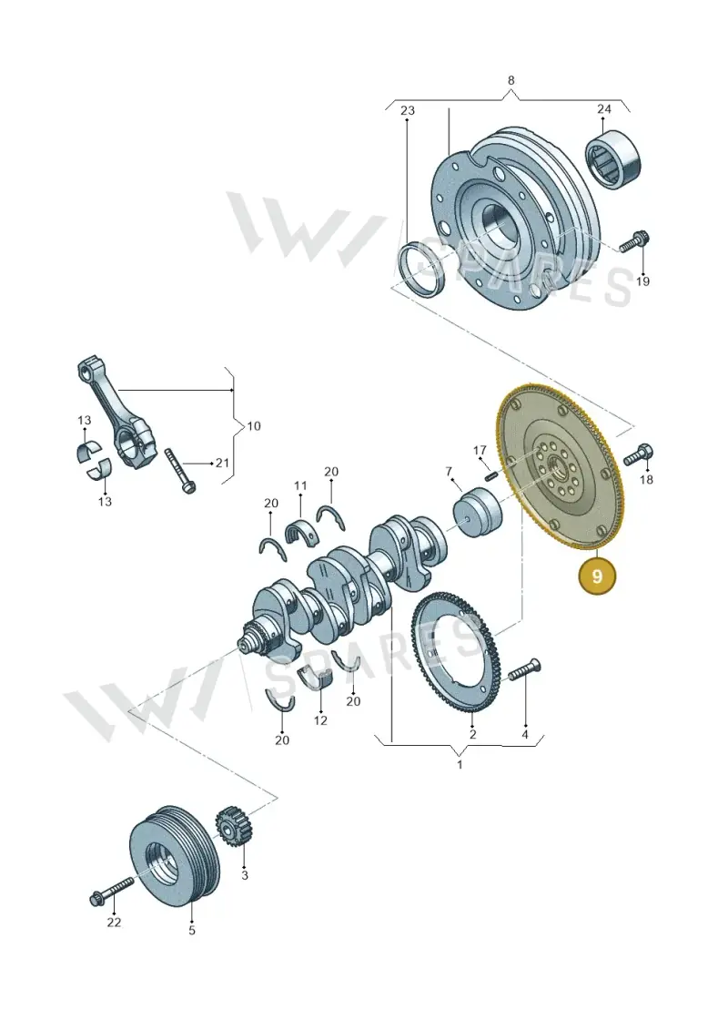06H105323R — Audi Q5 qu. 2.0 TDI (2012-2017) diagram 647105050, position 9