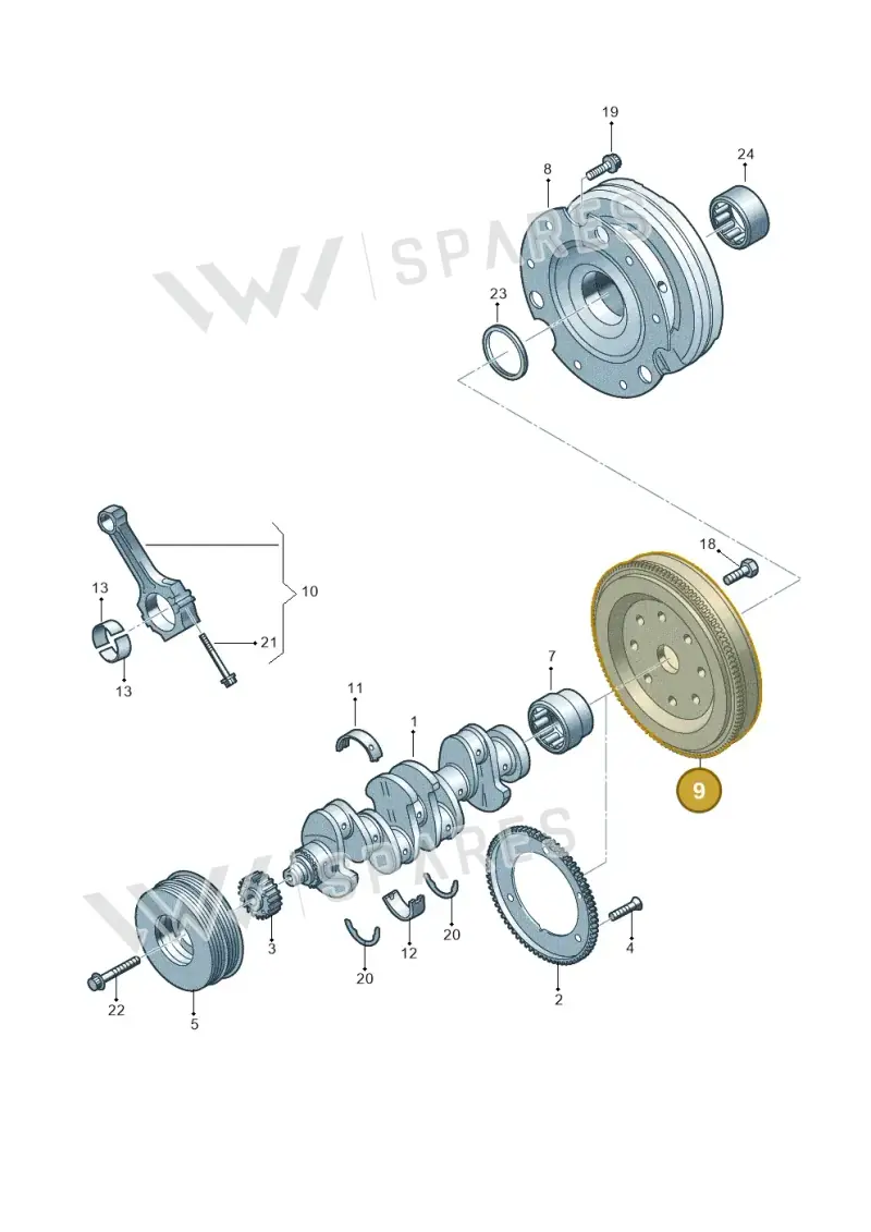 06H105323R — Audi A7 Sportback (2014-2018) diagram 724105050, position 9