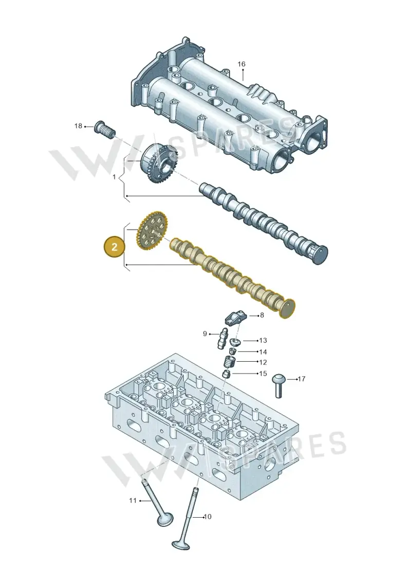 06H109022BA — Audi A5 Cabrio 2.0 (2008-2012) diagram 670109030, position 2