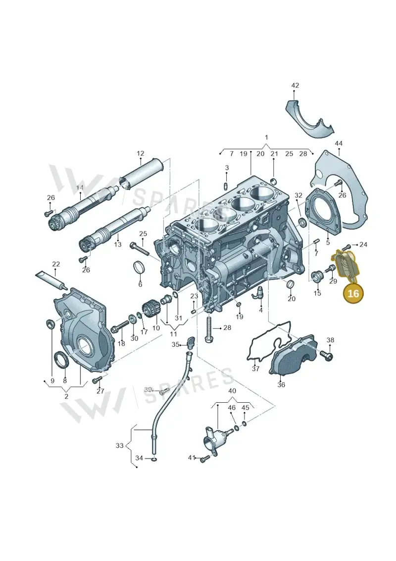 06H109121G — Audi Q5 qu. 2.0 TDI (2012-2017) diagram 724103050, position 16
