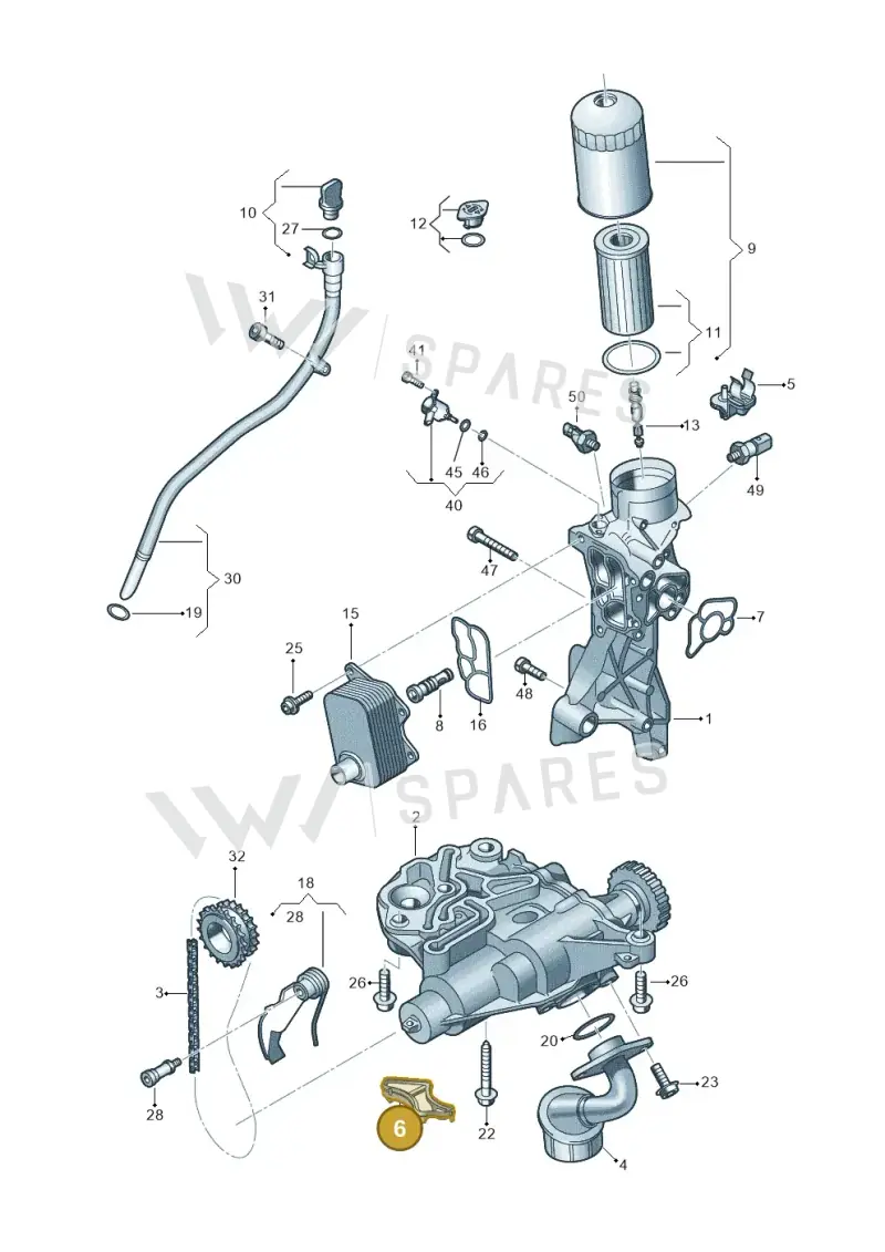 06H115175E — Audi Q5 (2016-2020) diagram 849115015, position 6