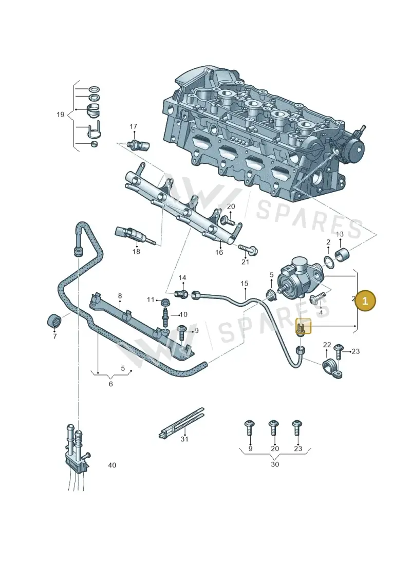 06H127025Q — Audi Q3 2.0 TDI (2014-2019) diagram 707133300, position 1