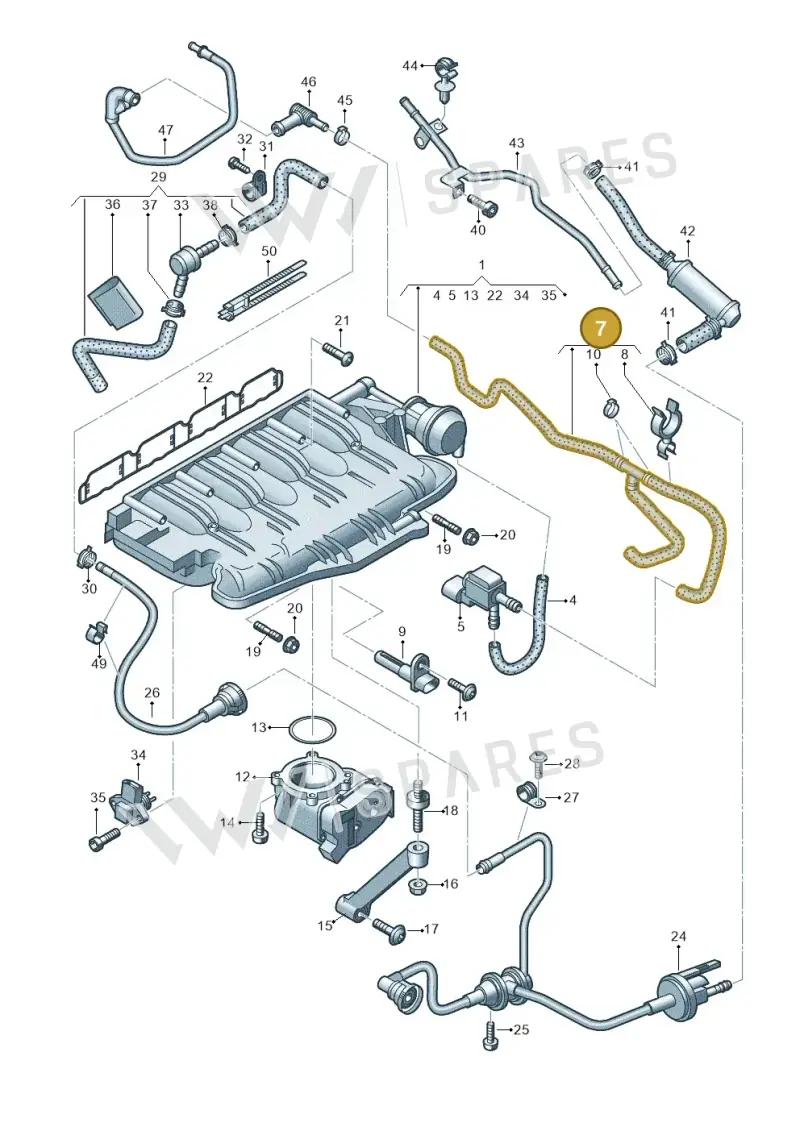 06H133241K — Audi A4 Av. Allroad (2008-2016) diagram 636133320, position 7