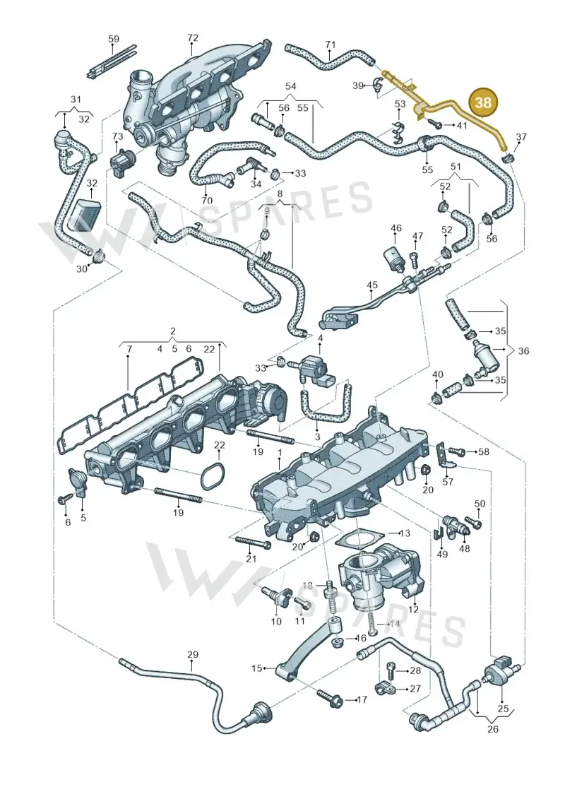 06H133518AA — Audi A4                08> (2007-) diagram 636133380, position 38