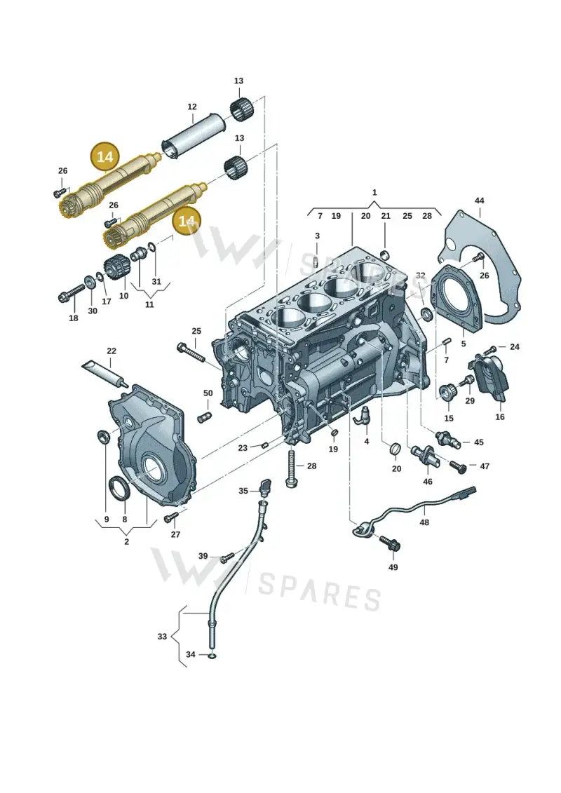 06H198205BM — Audi A6 2.0 (2018-) diagram 848103121, position 14