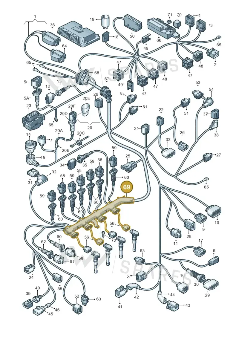 06H971824C — Audi Q5 qu. 2.0 TDI (2012-2017) diagram 647971200, position 69