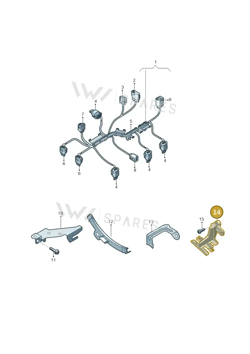 06H971845A — Audi A8L qu. 3.0 TDI (2013-2018) diagram 647971220, position 14