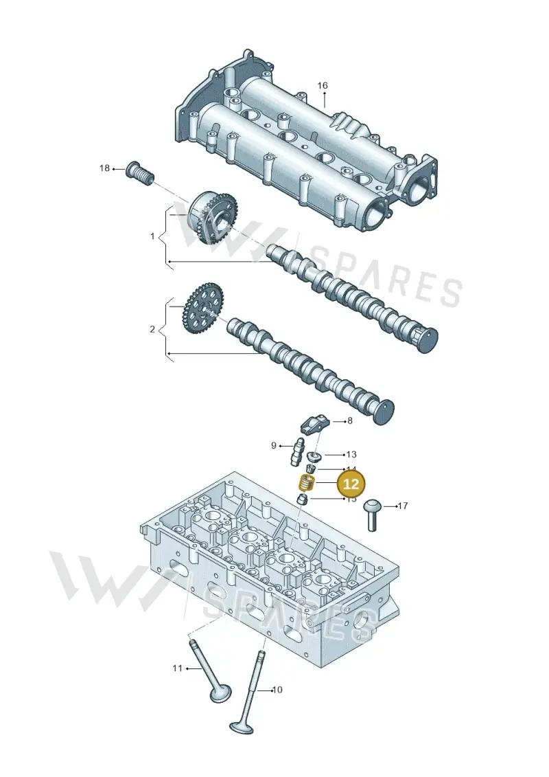 06J109623G — Audi Q5 qu. 2.0 (2009-2018) diagram 670109030, position 12