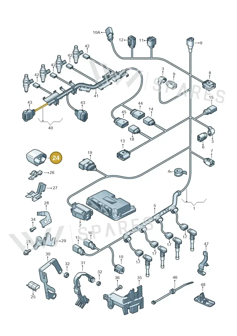 06J971845 — Audi Q3 1.4 (2012-2016) diagram 634971120, position 24