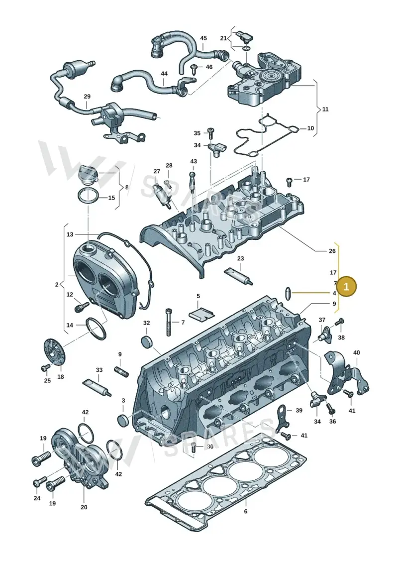 06K103063CL — Audi Q3 quattro (2018-2019) diagram 597103031, position 1