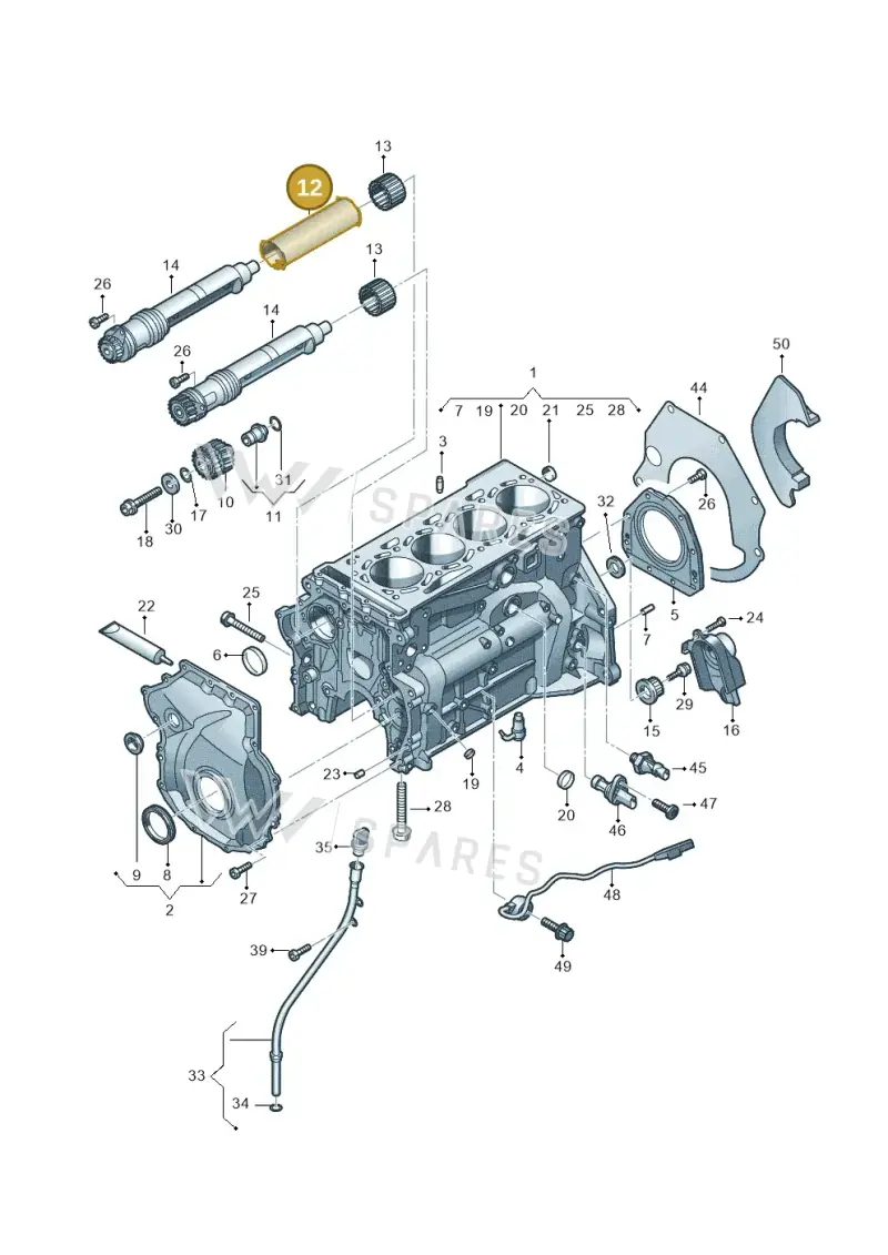 06K103199L — Audi A6 2.0 (2018-) diagram 430103012, position 12