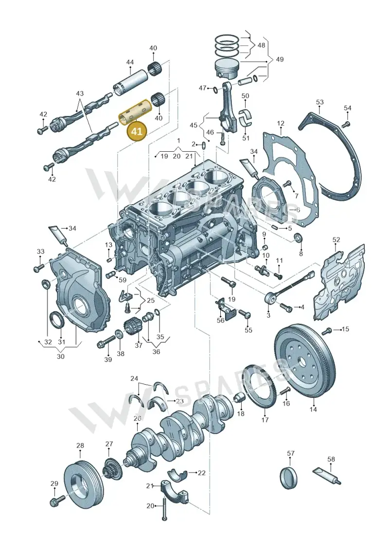 06K103199L — Audi A3 Sportback (2019-2021) diagram 596103014, position 41