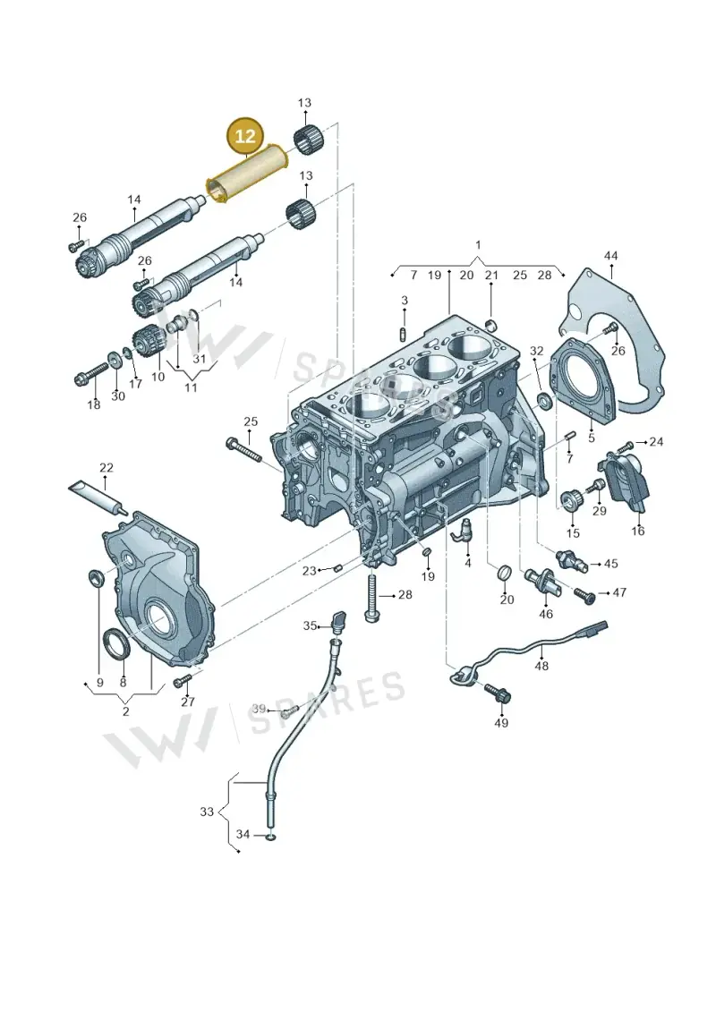 06K103199L — Audi Q8 Quattro 3,0 (2018-) diagram 848103120, position 12