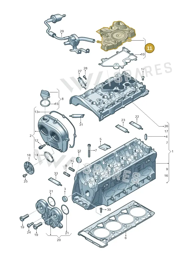 06K103495AG — Audi A3 Sportback (2016-2020) diagram 724103200, position 11