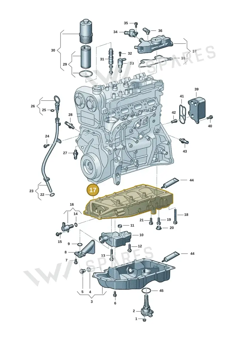 06K103603DE — Audi A3 Sportback (2019-2021) diagram 596103015, position 17