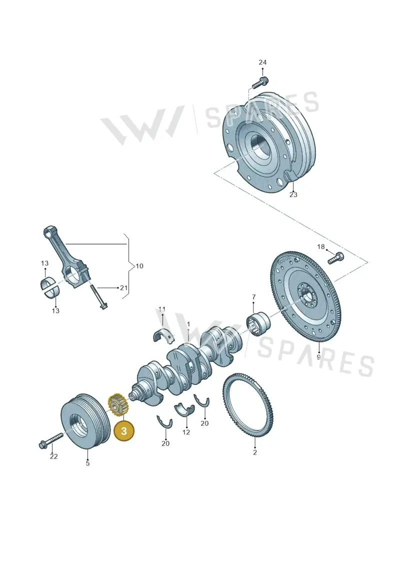 06K105209J — Audi A6 2.0 (2018-) diagram 849105100, position 3