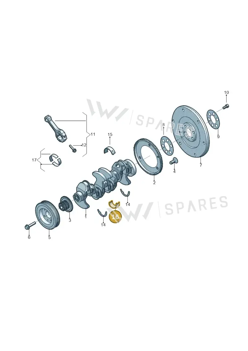 06K105591 — Audi Q3 quattro (2018-2019) diagram 833105080, position 16