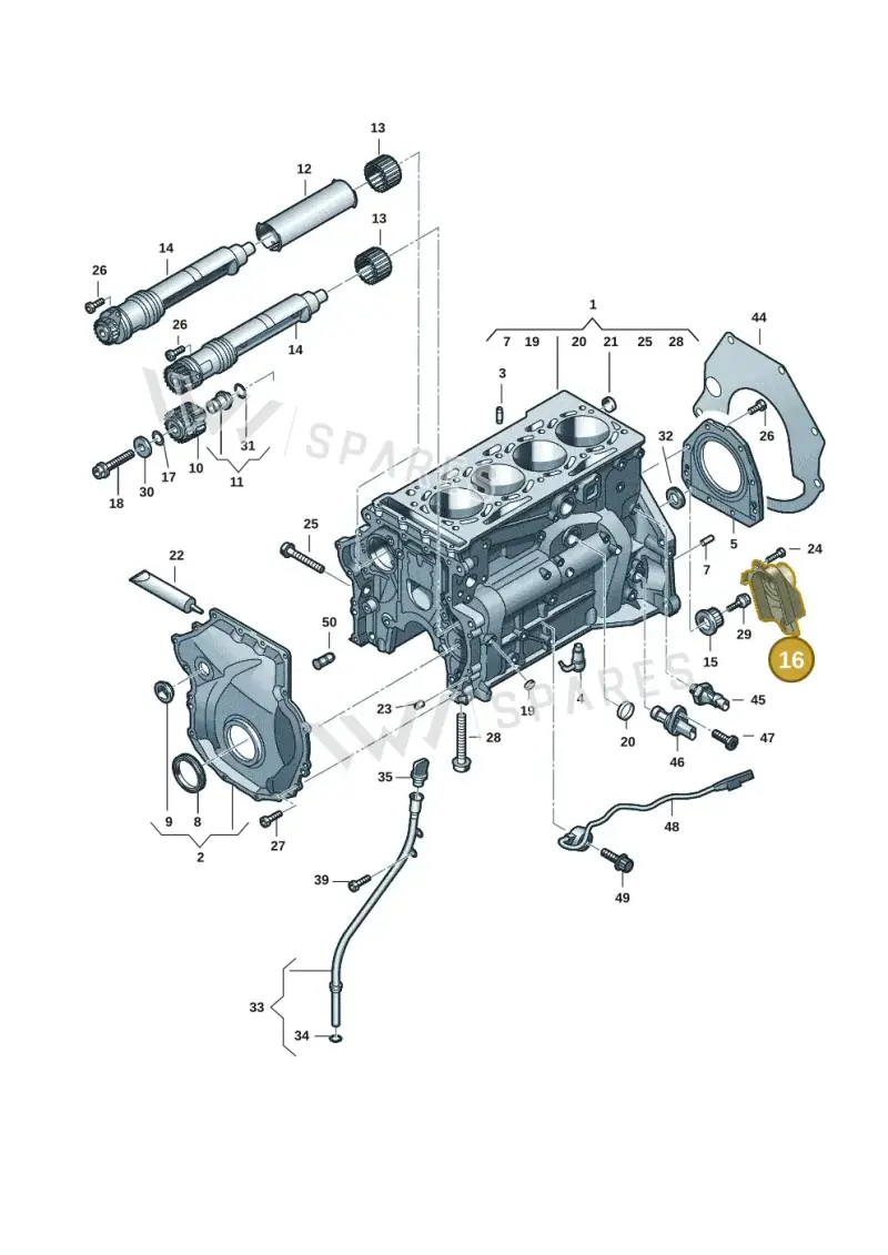 06K109123A — Audi A6 2.0 (2018-) diagram 848103121, position 16