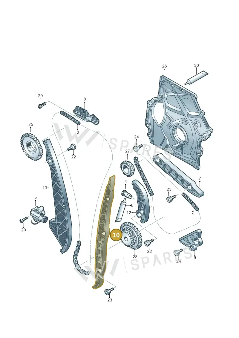 06K109469M — Audi A3 Sportback (2019-2021) diagram 849109030, position 10