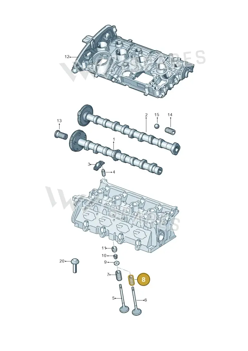 06K109623B — Audi Q5 (2016-2020) diagram 849109090, position 8