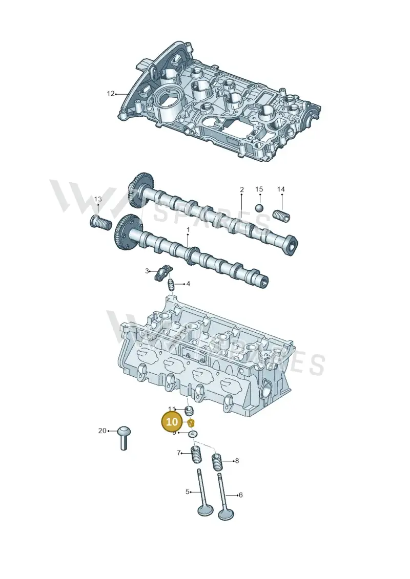 06K109651 — Audi Q5 (2016-2020) diagram 849109090, position 10