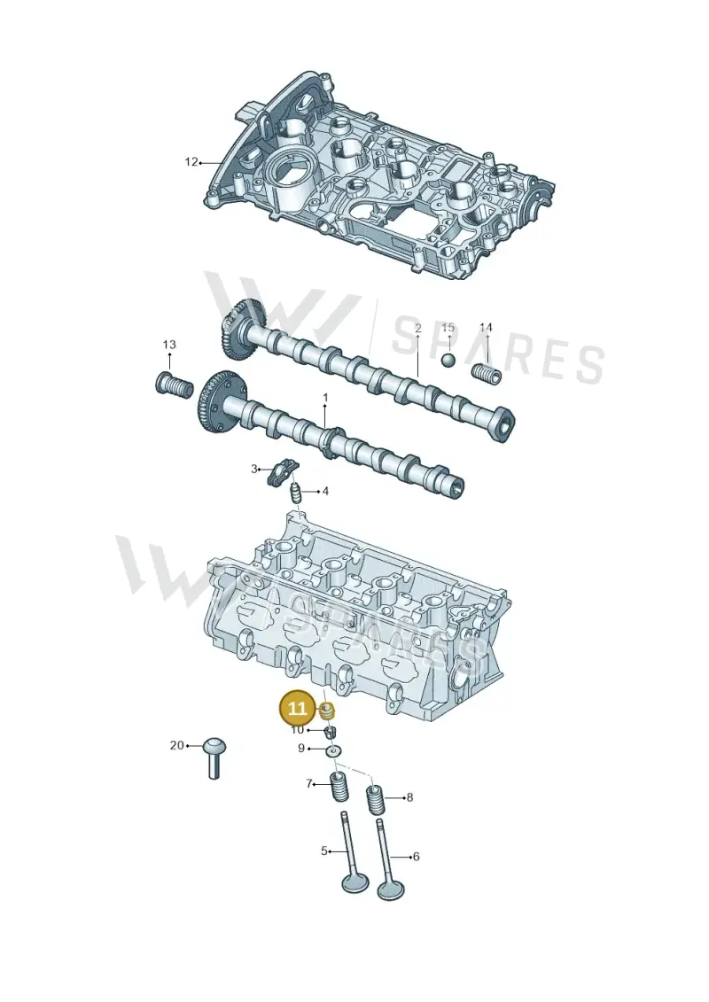 06K109675 — Audi Q5 (2016-2020) diagram 849109090, position 11