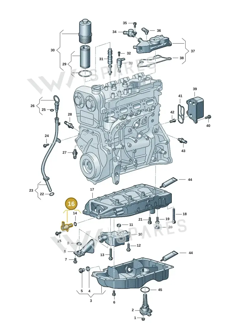 06K115243L — Audi A1 sportback 1.0 (2018-) diagram 596103015, position 16