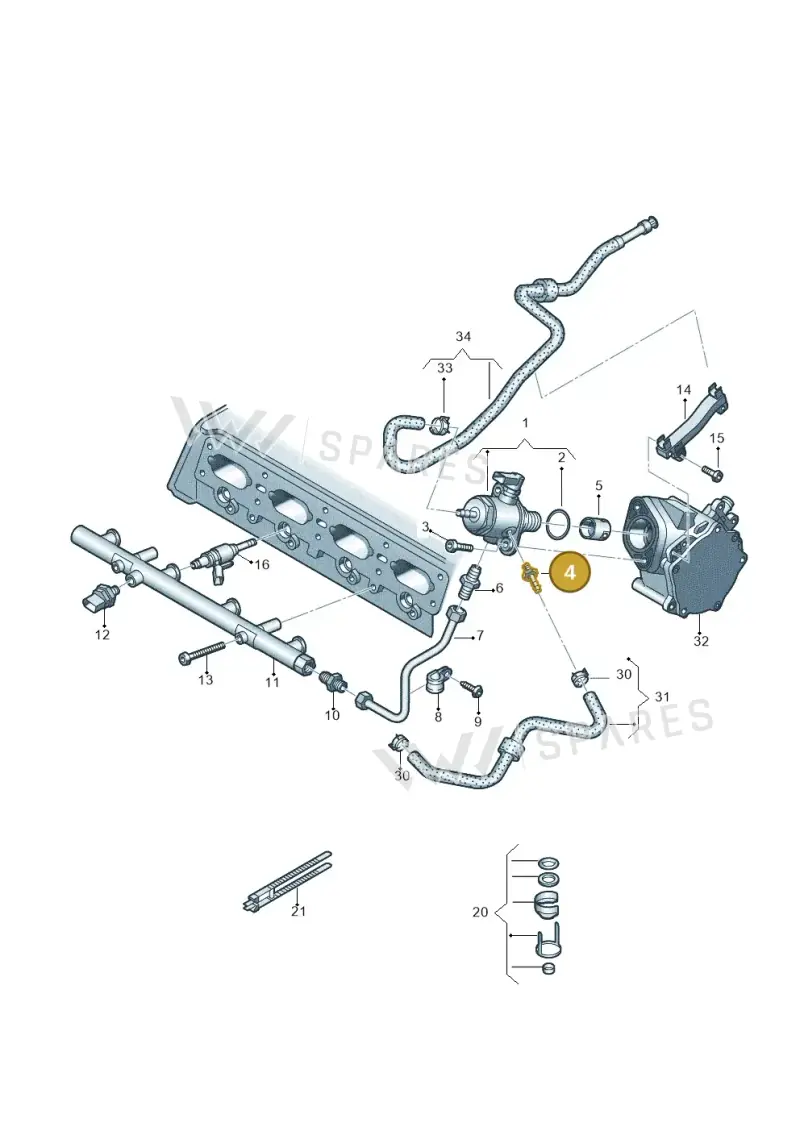 06K127213D — Audi A5 Sportback (2016-2020) diagram 724133060, position 4