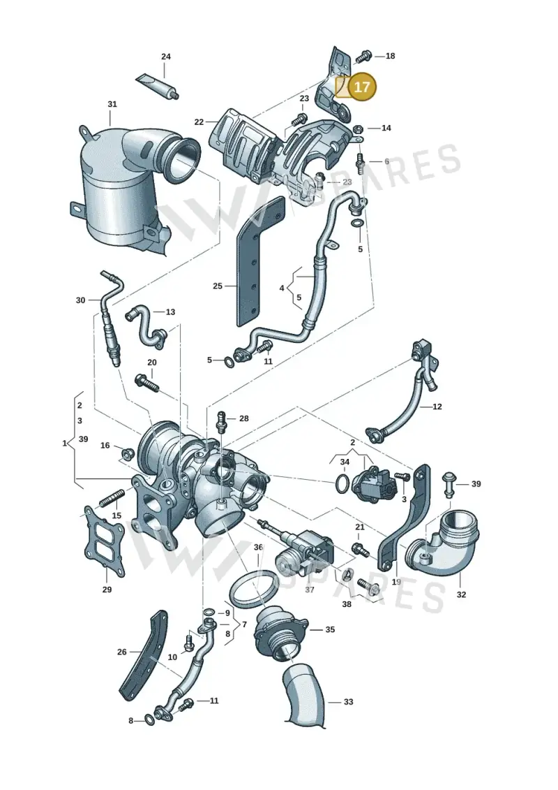 06K129598B — Audi Q3 quattro (2018-2019) diagram 890145642, position 17