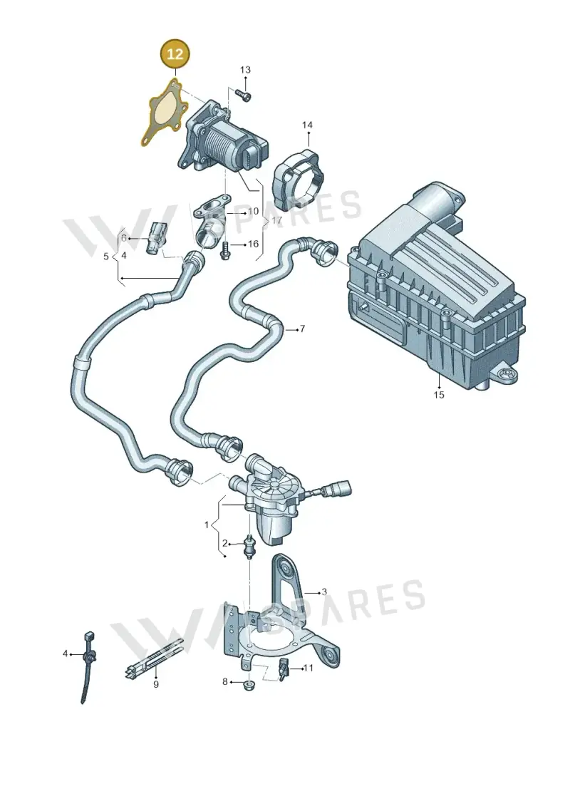 06K131120D — Audi Q3 quattro (2018-2019) diagram 597131100, position 12