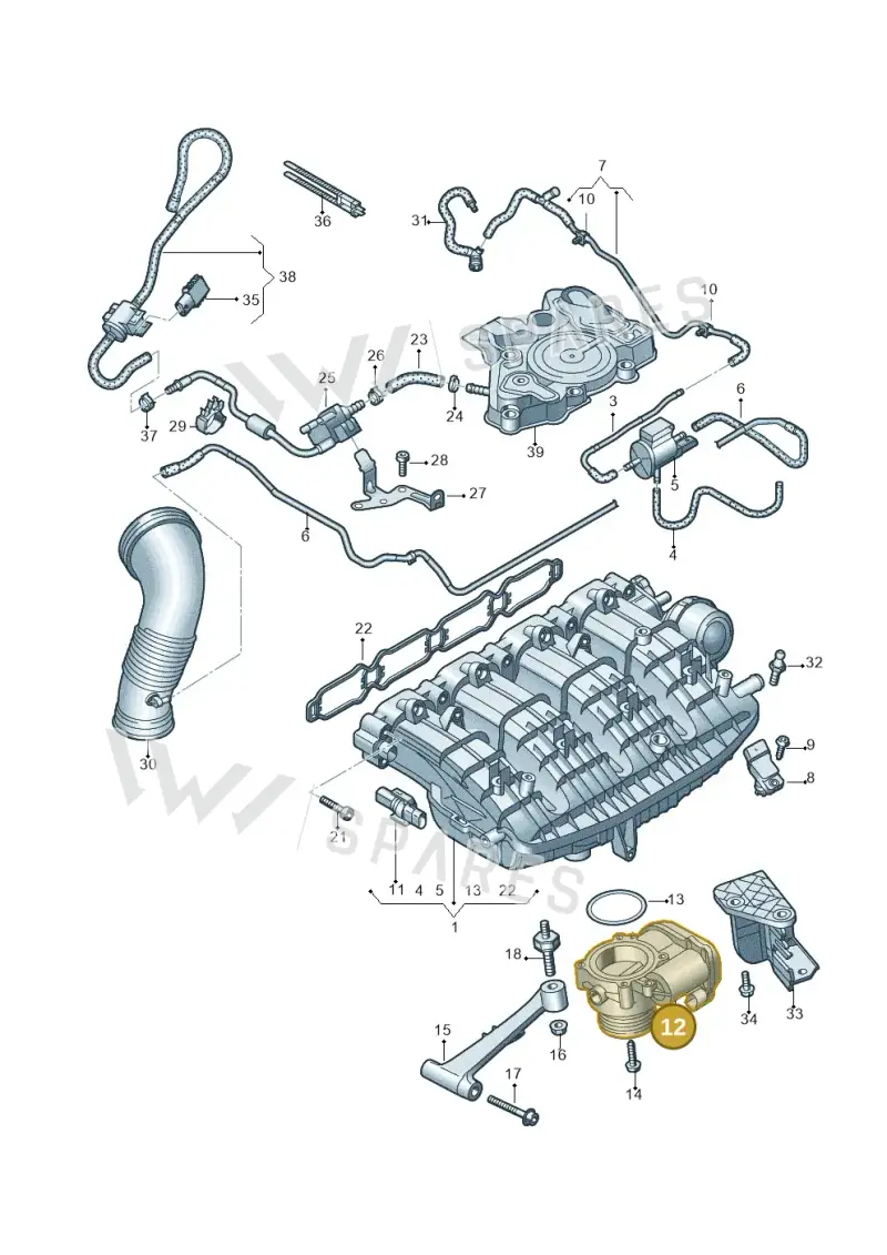 06K133062AS — Audi Q8 Quattro 3,0 (2018-) diagram 859133200, position 12