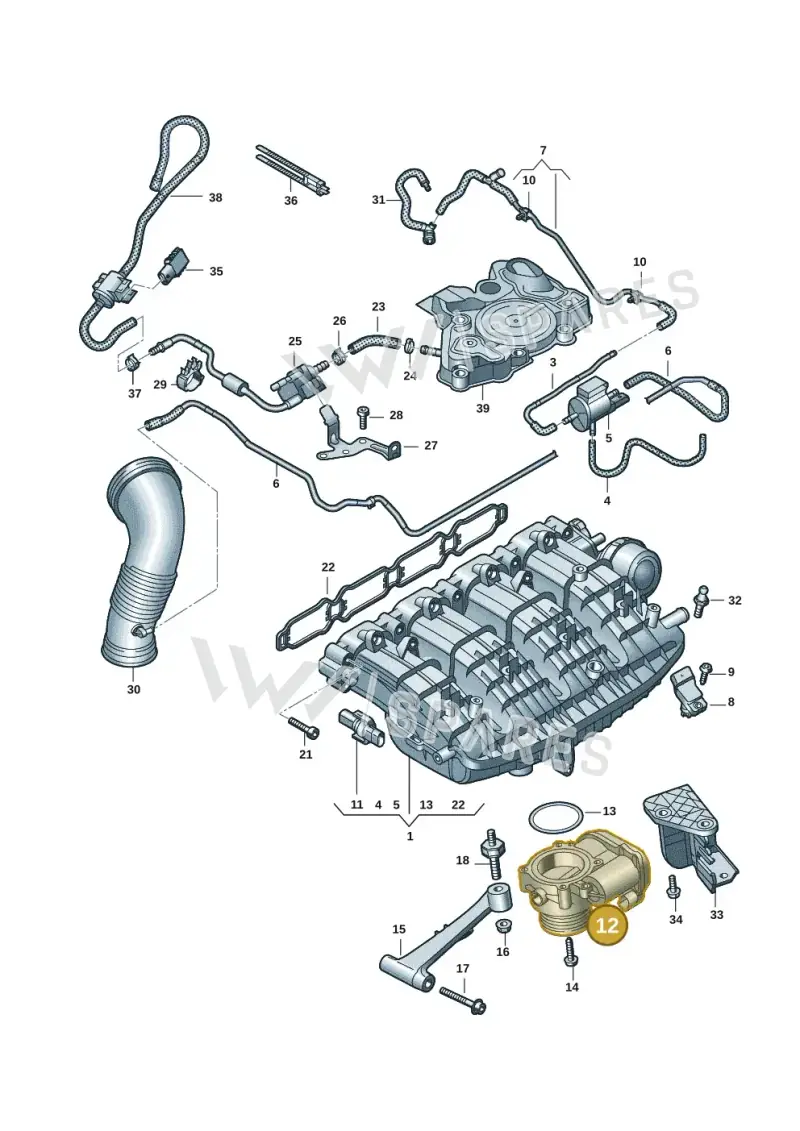 06K133062AS — Audi Q5 (2016-2020) diagram 896133016, position 12