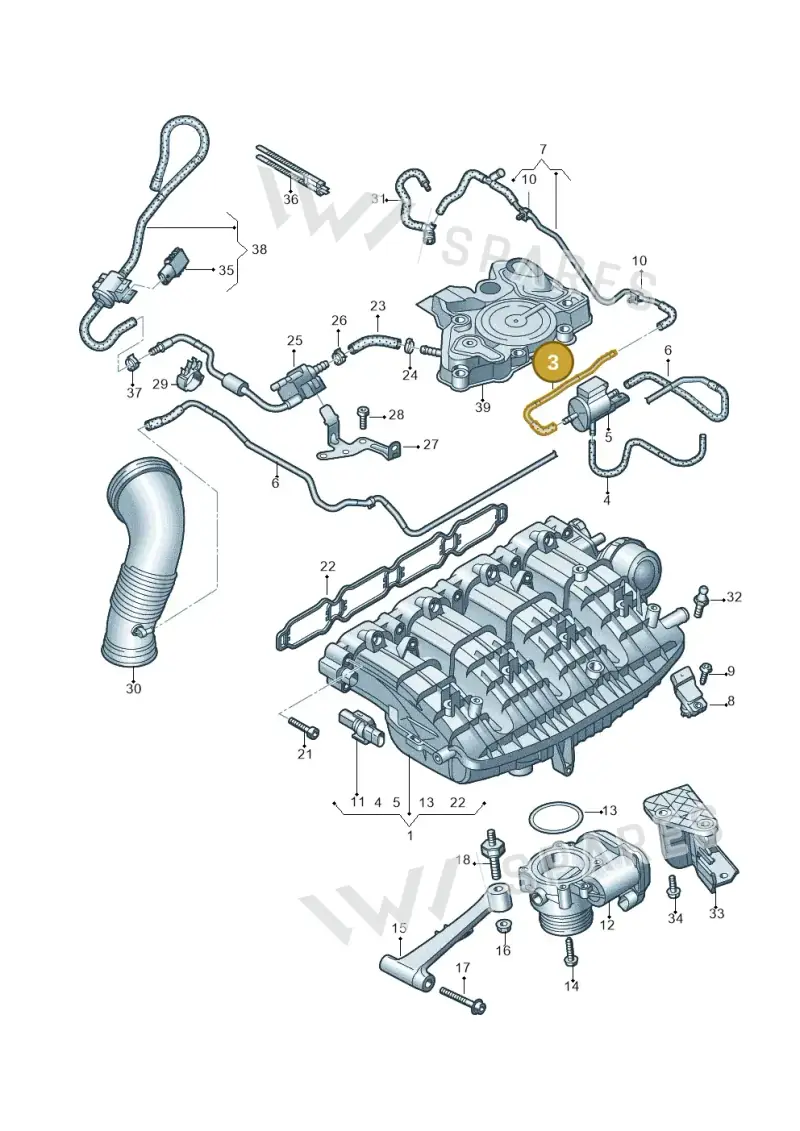06K133773G — Audi Q8 Quattro 3,0 (2018-) diagram 859133200, position 3